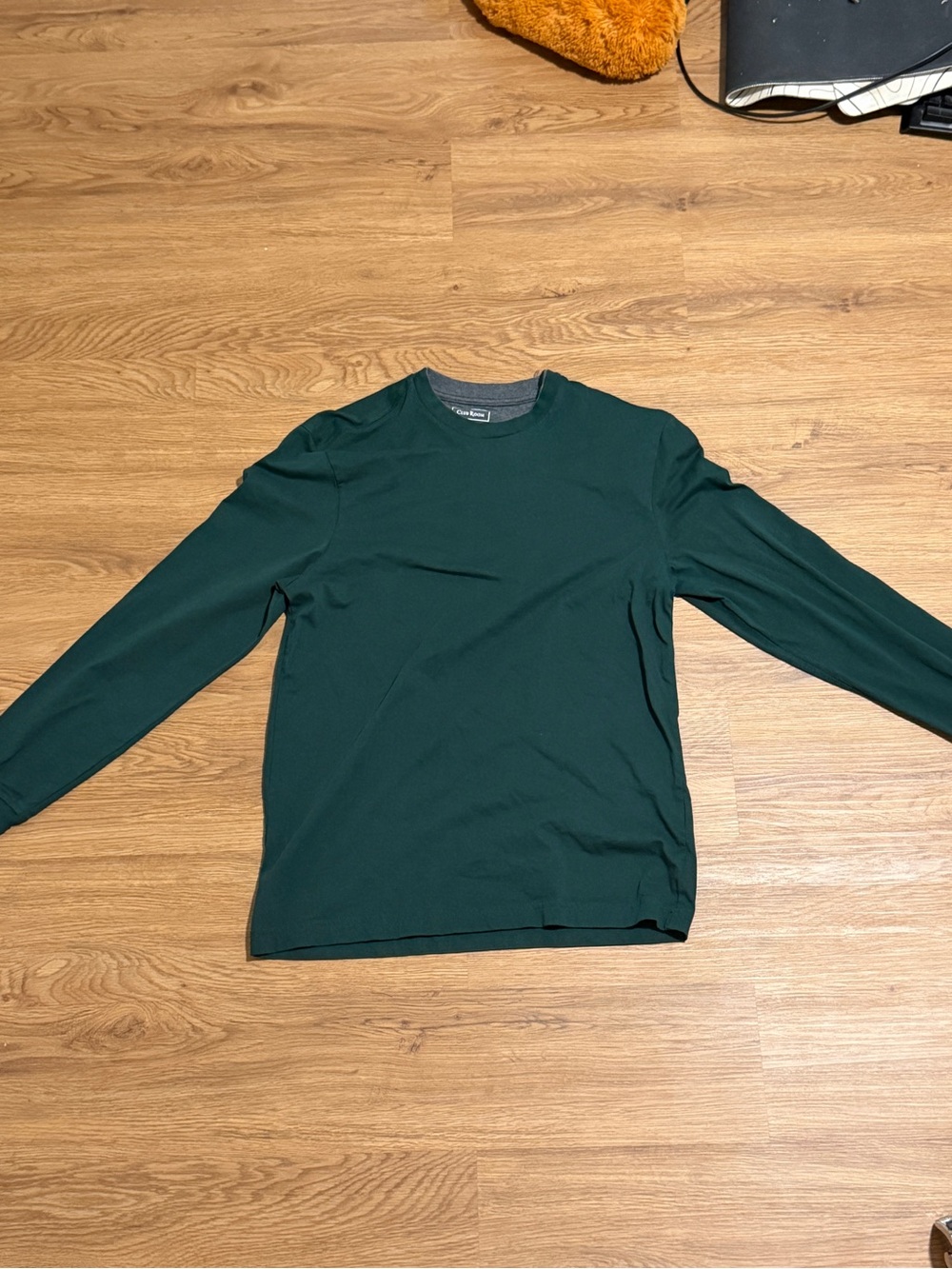Club Room Dark Green Long-Sleeve Crew Neck Shirt